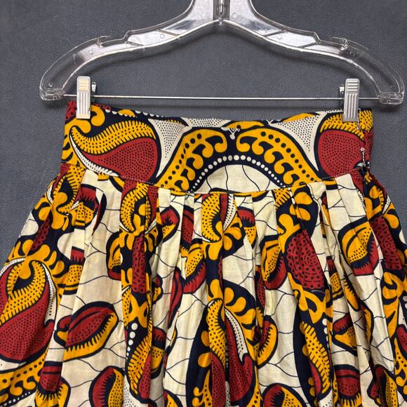 JiNaKI Skirt Seashells Puffy Midlength Wide Waist Swing Art to Wear Boho Western - Picture 11 of 13